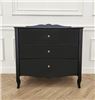 Комод "Версаль" 3 ящика (черный матовый)