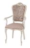 Кресло с подлокотниками Виконт (тон 308 слоновая кость + патина золото/ ткань Афитап розовый/компаньон)