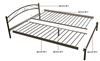 Кровать двуспальная Валерия с изножьем (160х200/металлическое основание) Коричневый бархат