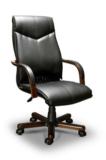 Компьютерное кресло Barbara-A (орех темный/экокожа Черный)