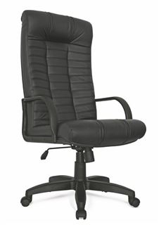 Кресло руководителя Атлант стандарт кожа (черная)