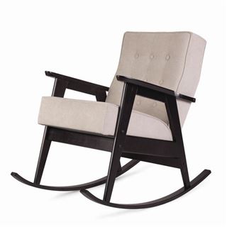 Кресло-качалка РЕТРО (венге / 02 - светло-серый)