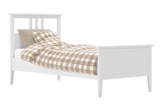 Кровать односпальная "Мира" (90х200 / ламели на ленте / Белый)