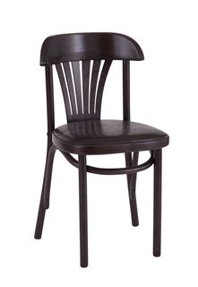 Стул "Астра классик" мягкий (Венге, экокожа черная)