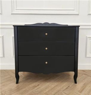 Комод "Версаль" 3 ящика (черный матовый)